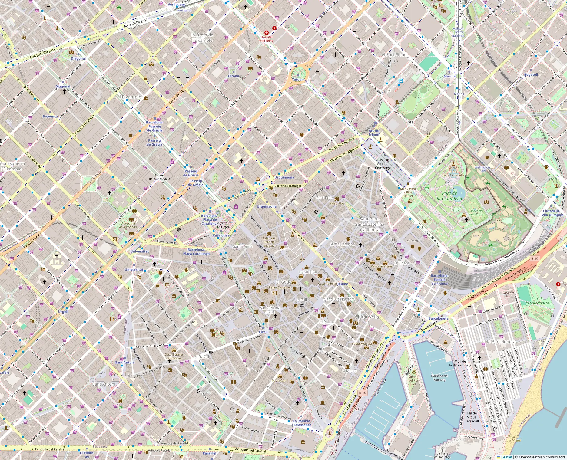 Map: Ciutat Vella, Barcelona